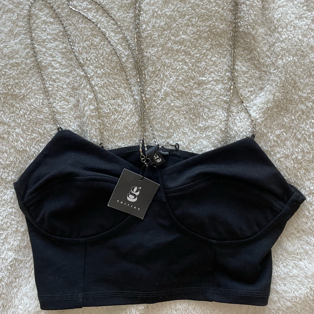 NEW garage rhinestone bustier cami